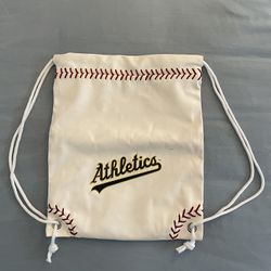 Oakland Athletics faux leather drawstring baseball backpack