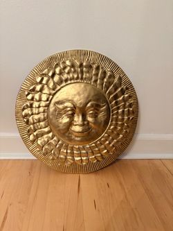 Vintage XL Resin Sun Wall Plaque