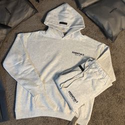 Fear of God Essentials Hoodie & Sweatpants 'Light Oatmeal'