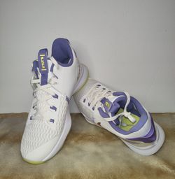 Mens Nike LeBron Witness 5 Lakers Shoes Sneakers Black Purple CQ9380-003  Size 11