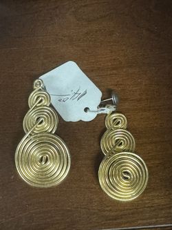 Gold Spiral Earrings