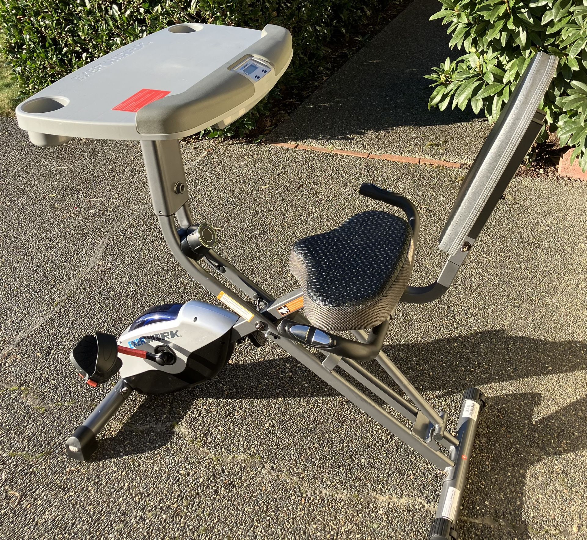 Digital stationary bike with work platform