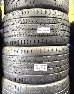 ✅ 2 USED TIRES 285/40R20 CONTINENTAL PROCONTACT ALL SEASON 285 40 20