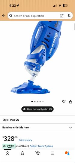 Pool Blaster Max Li CG Cordless Pool Vacuum – New in Box