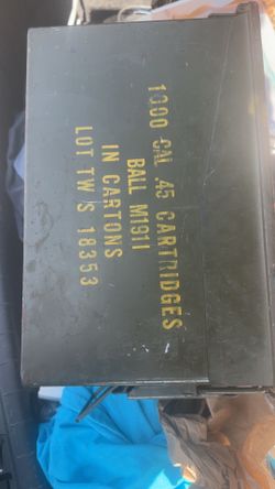 VTG AMMUNITION BOX 1000 Cal. 45 Cartridges Ball M1911 Empty