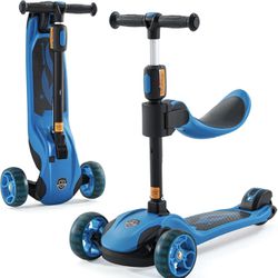 GLAMUP Kick Sit and Stand 3 Wheel Scooter