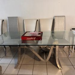 El Dorado Glass Dining Table And Chairs