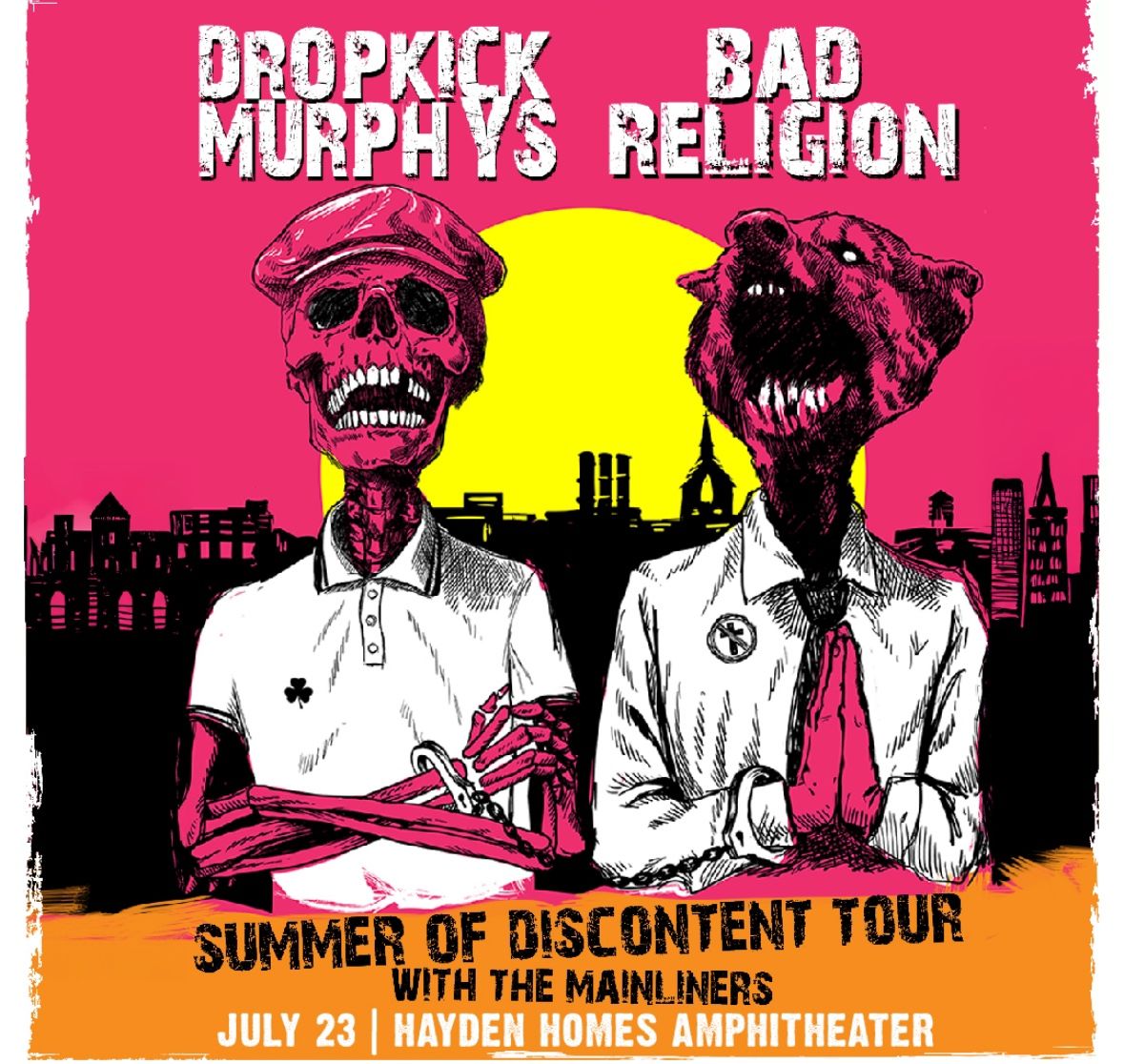 2 Tickets to Dropkick Murphys and Bad Religion