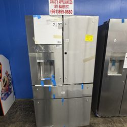 GE Profile™ ENERGY STAR® 27.9 Cu. Ft. Smart Fingerprint Resistant 4-Door French-Door Refrigerator with Door In Door  