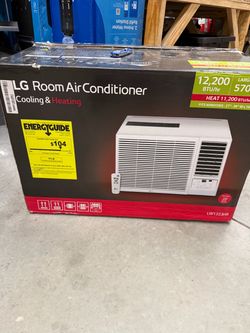 LG Electronics Large Room Window Air Conditioner with Heater, Remote Included 230-Volt, 12000 BTU