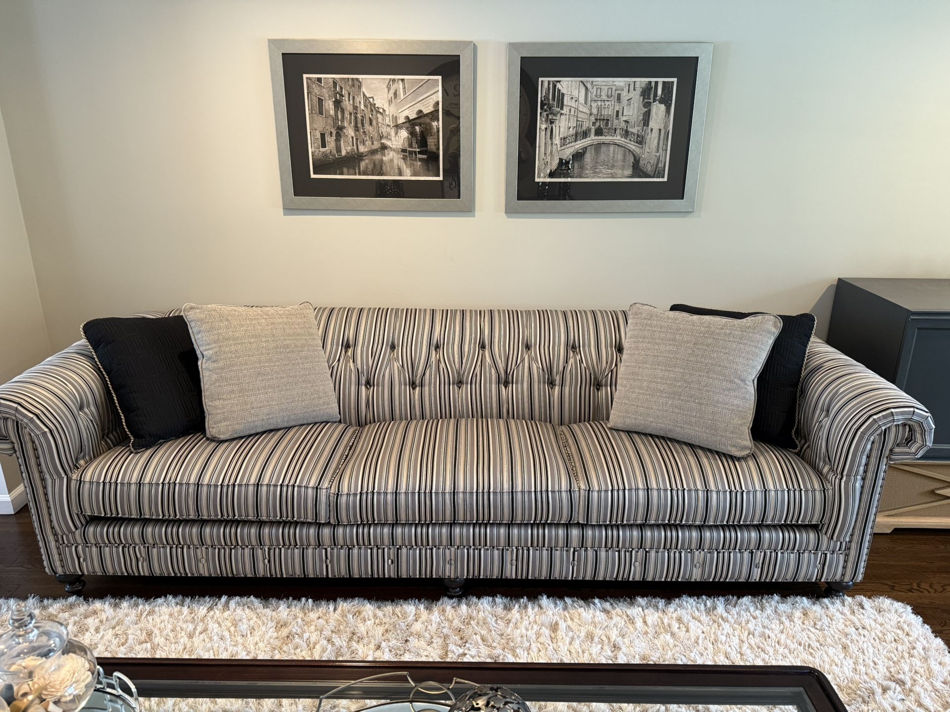 Formal Striped Couch