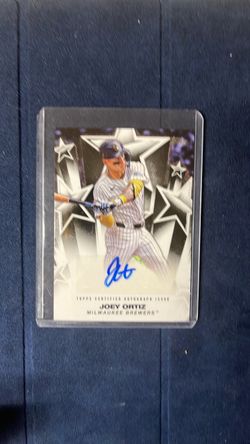 Joey Ortiz Topps Certified Autograph Baseball Card
