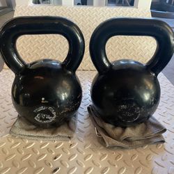 Pair (2) Of Muscle Driver Black Series 32 KG /  70 LB Kettle Bell / Kettlebell