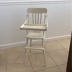 Antique Baby Wood High chair 
