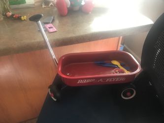 Miniature radio flyer wagon