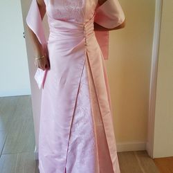 Long Pink Dress- women, Size Small