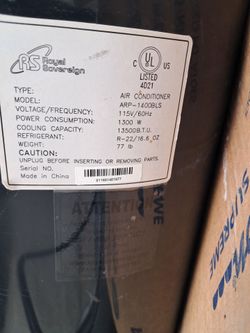 Royal Sovereign ARP-1400BLS Portable Air Conditioner