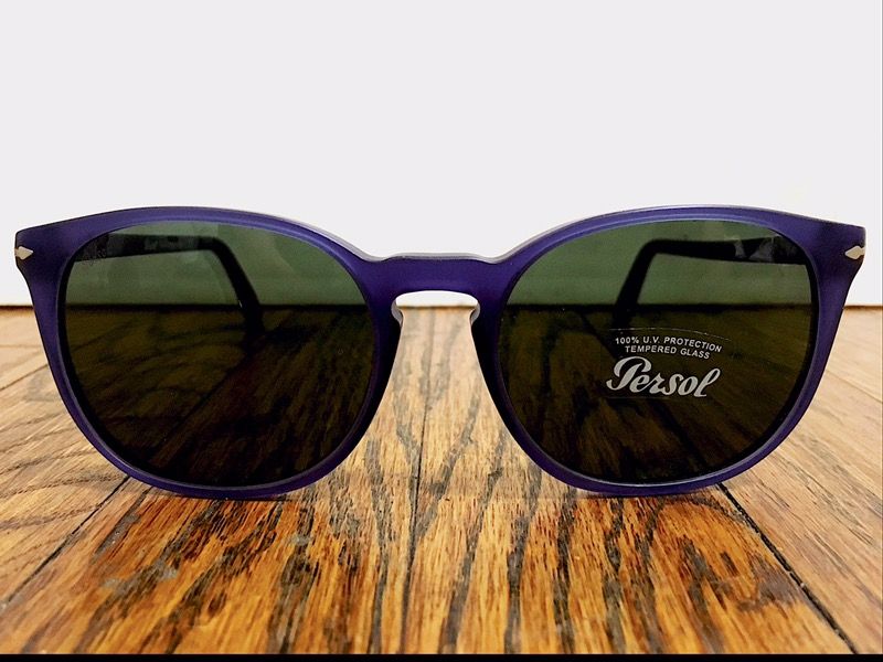 Cobalt Blue & Silver Erika/Wayfarer Style Sunglasses (3007-S 9020/31 Cobalto) - Persol