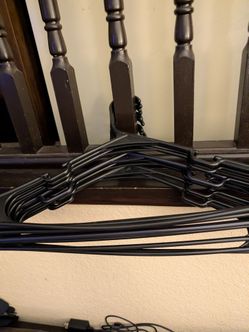 Black plastic hangers