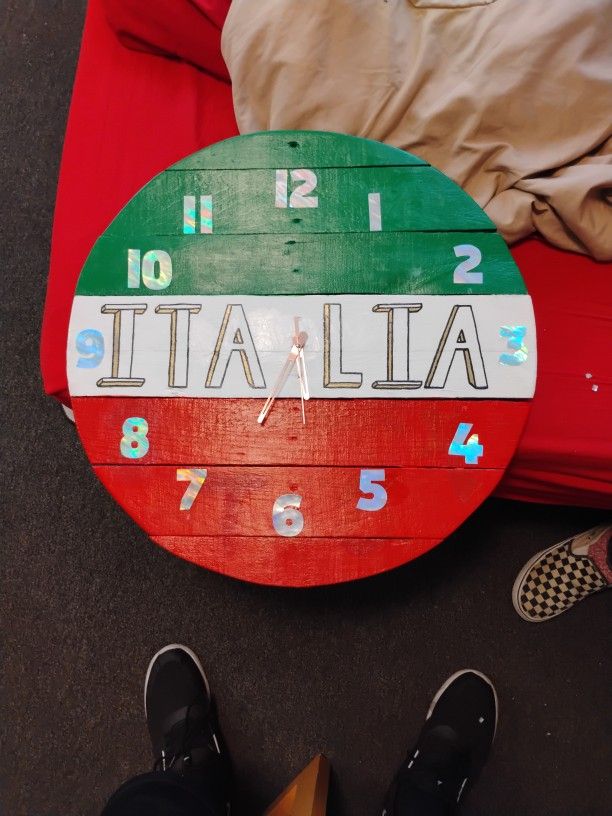 Homemade Hand Painted Italian Clock