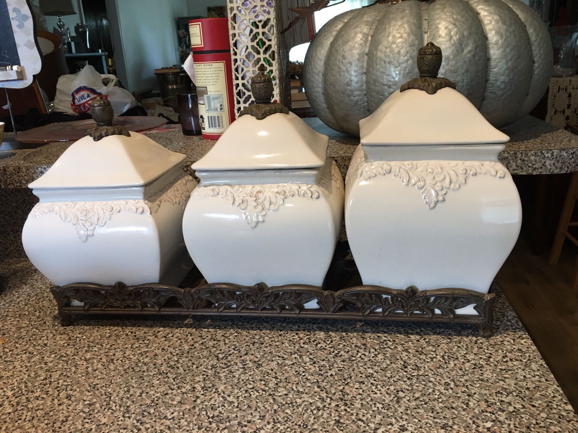 Ceramic kitchen storage container set