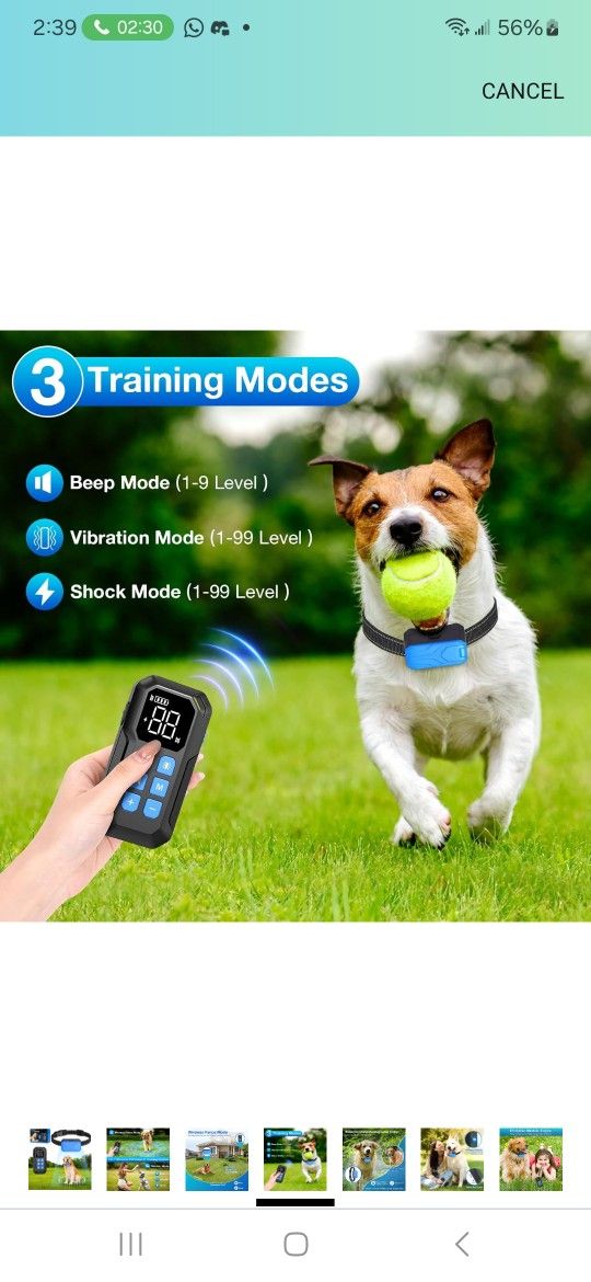 CPPSLEE Wireless Fence for Dogs, Electric Dog Fence, Wireless Dog Fence, Electric Fence for Dogs, 2 in 1 Wireless Dog Fence System and with Waterproof