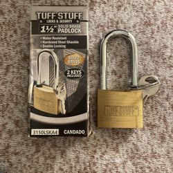 Lock And Key Solid Brass