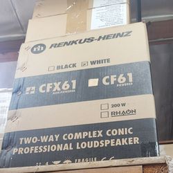 Renkus Heinz CFX61 speakers in White with mounts (pair)