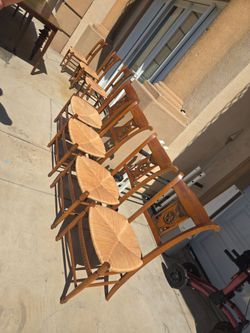 Vintage Wooden chairs all 8 for $750