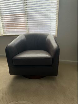Bennett Genuine Leather Swivel Barrel Chair (Set of 2)