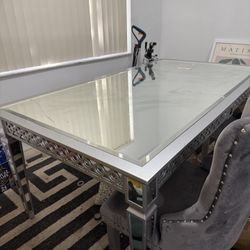 FREE! Z Gallerie Grey Mirrored Dining Room Table 