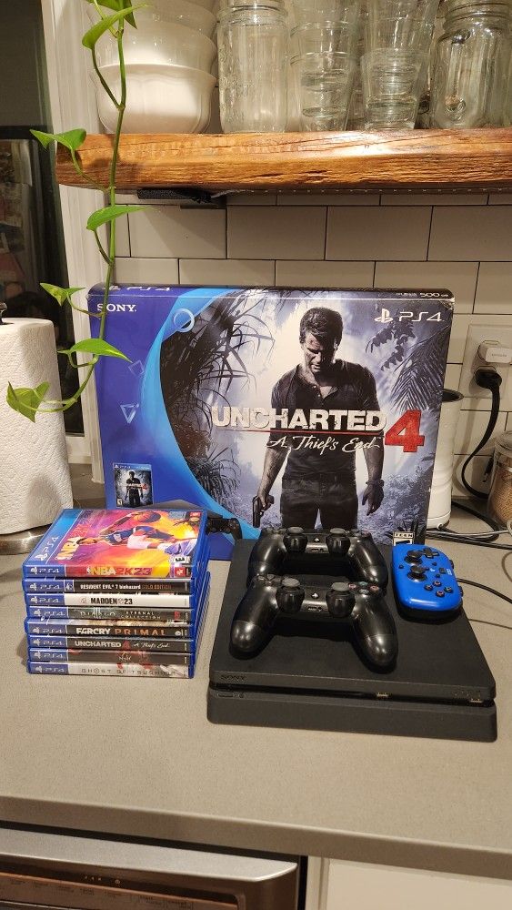 PS4 Slim 2TB With 3 Controllers And 8 Games