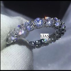 New 18k White Gold Wedding Ring Band 
