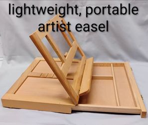 Portable artist's easel and storage case set