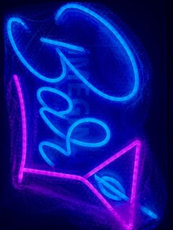 LED (Neon) Sign for Bar - Built-in Dimmer Switch - USB Powered
