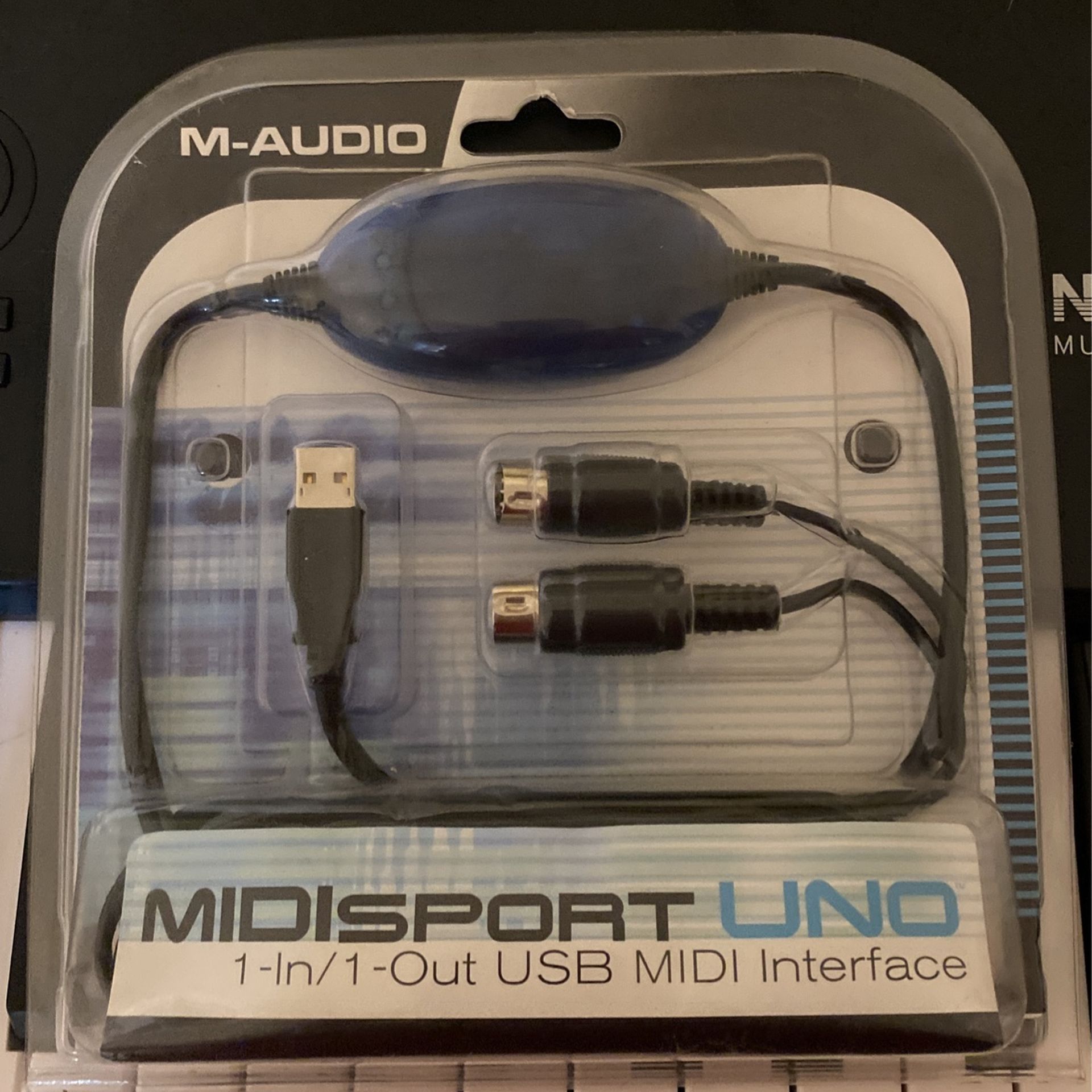 M-Audio MIDISport Uno USB-Cable-MIDI- Interface 1 In/Out