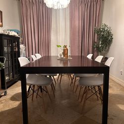 Crate & Barrel Parsons Dining Table - Sits 6 to 8