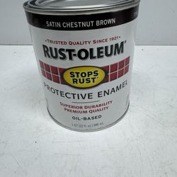 New Rust Oleum Satin Chestnut Brown Quart. Must Pick Up