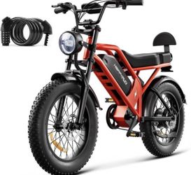Happyrun G52 750W Electric Bike for Adults, 1500W Peak, 48V 18Ah Battery, 32MPH Max Speed, 68 Mile Range, 20"x4" Fat Tire E-Bike