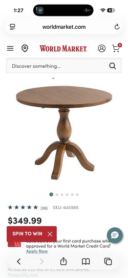 World Market Dining Table