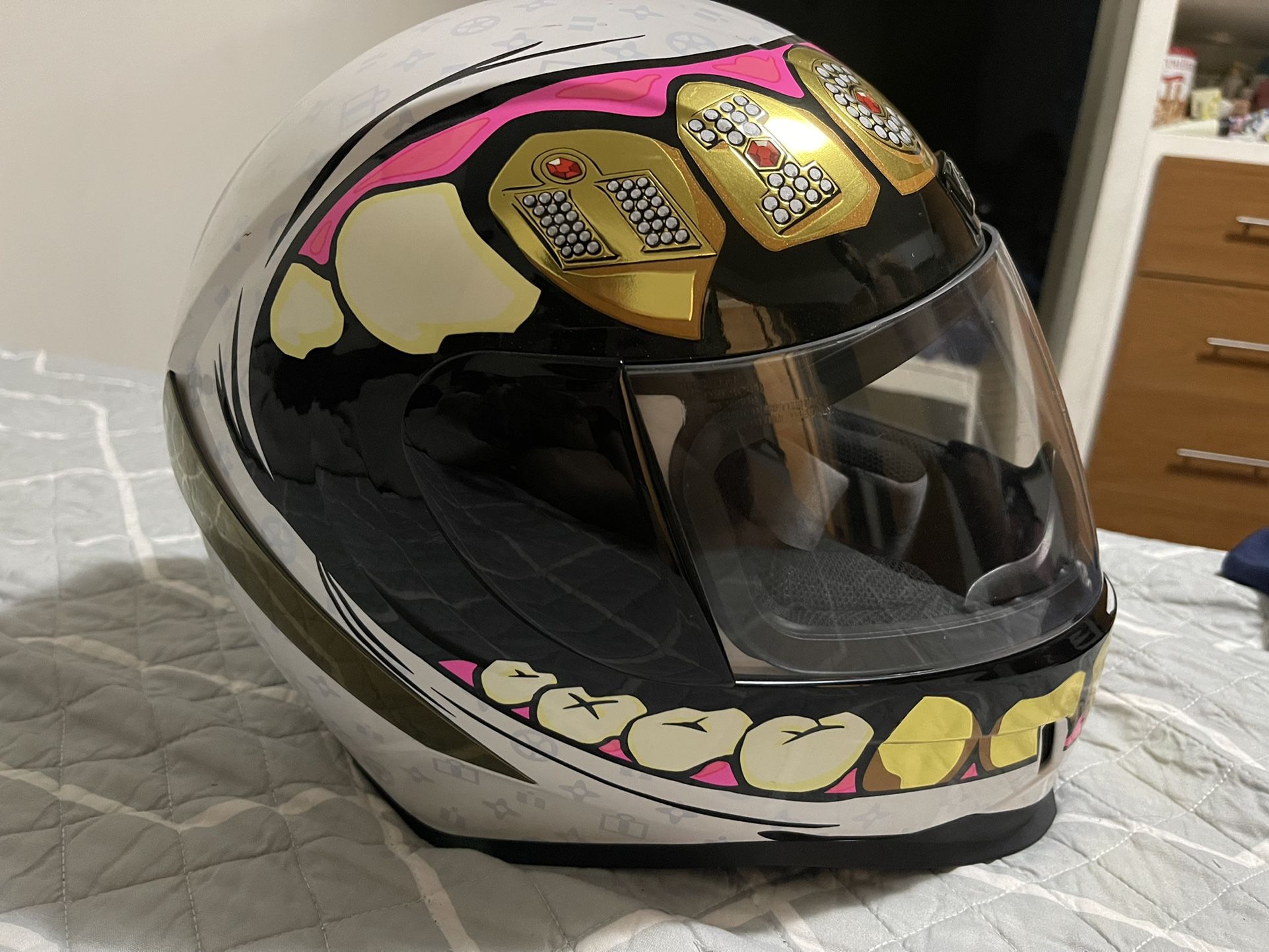 1970's motorcycle helmets value Authentic 1970s Blue Metal Flake Motorcycle Helmet Vintage Biker Chopper  Bobber Peace Sign