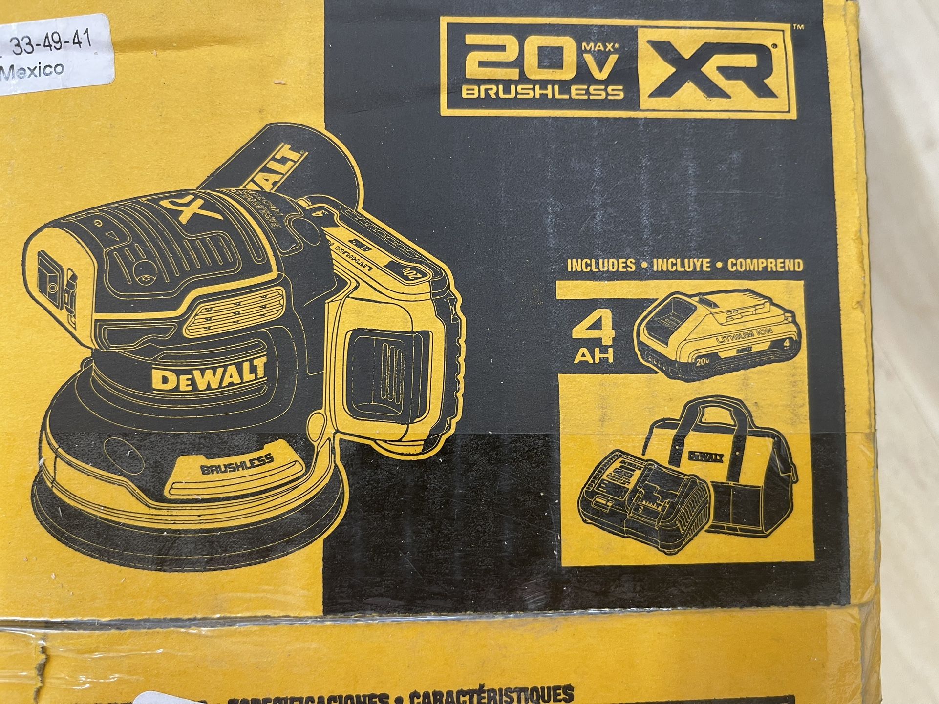 DeWalt 20V Sander With 4AH Battery, Charger, and Bag