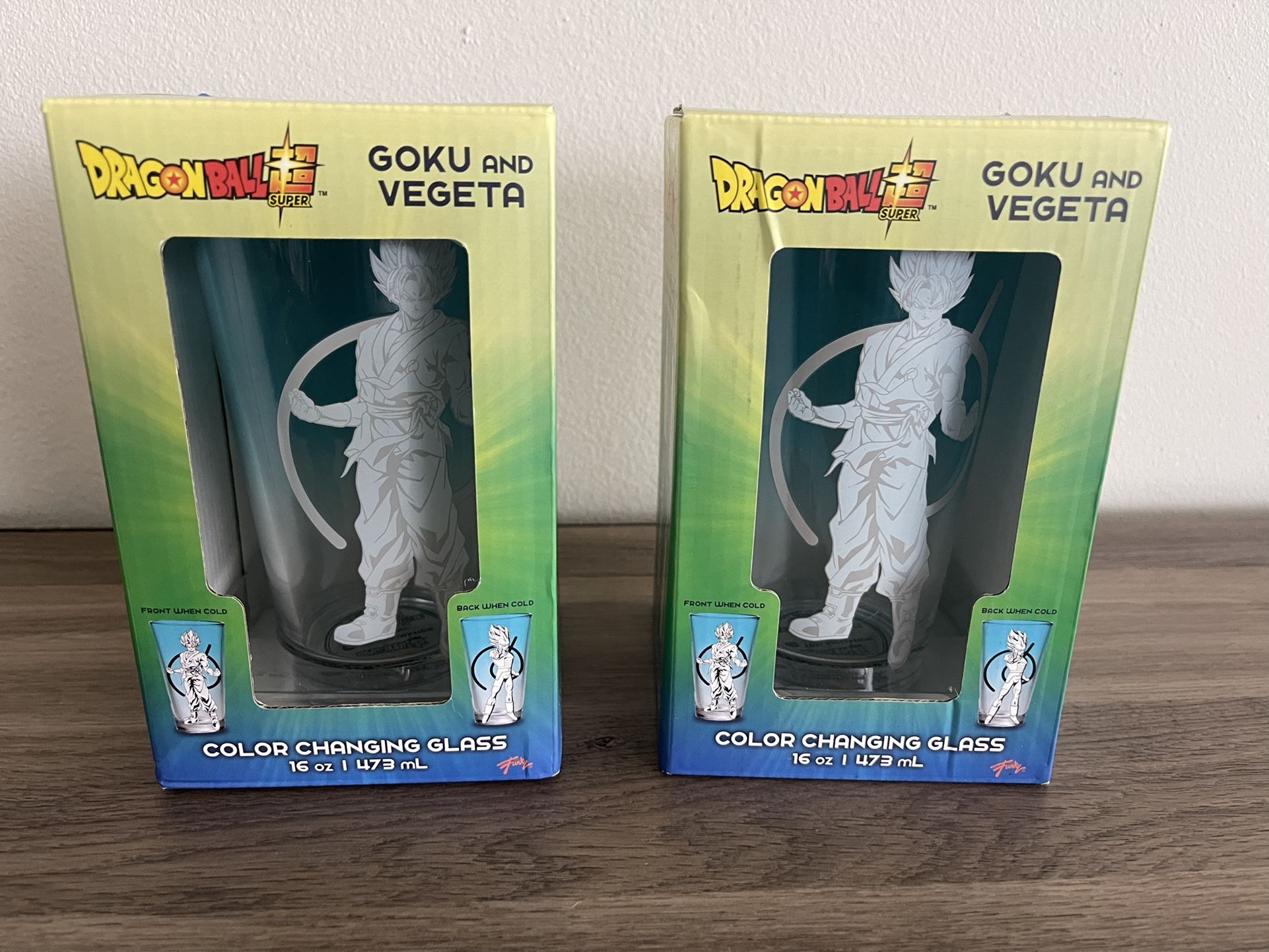 Rare Dragonball Goku And Vegeta Color Changing Glasses Collectible Super Brand New