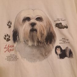 Lhasa Apso Heavy Weight Tee Sz L #LhasaPride