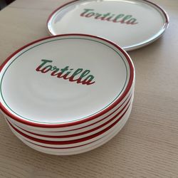 SET 7 piezas/1 plato grande central y 6 platos individuales