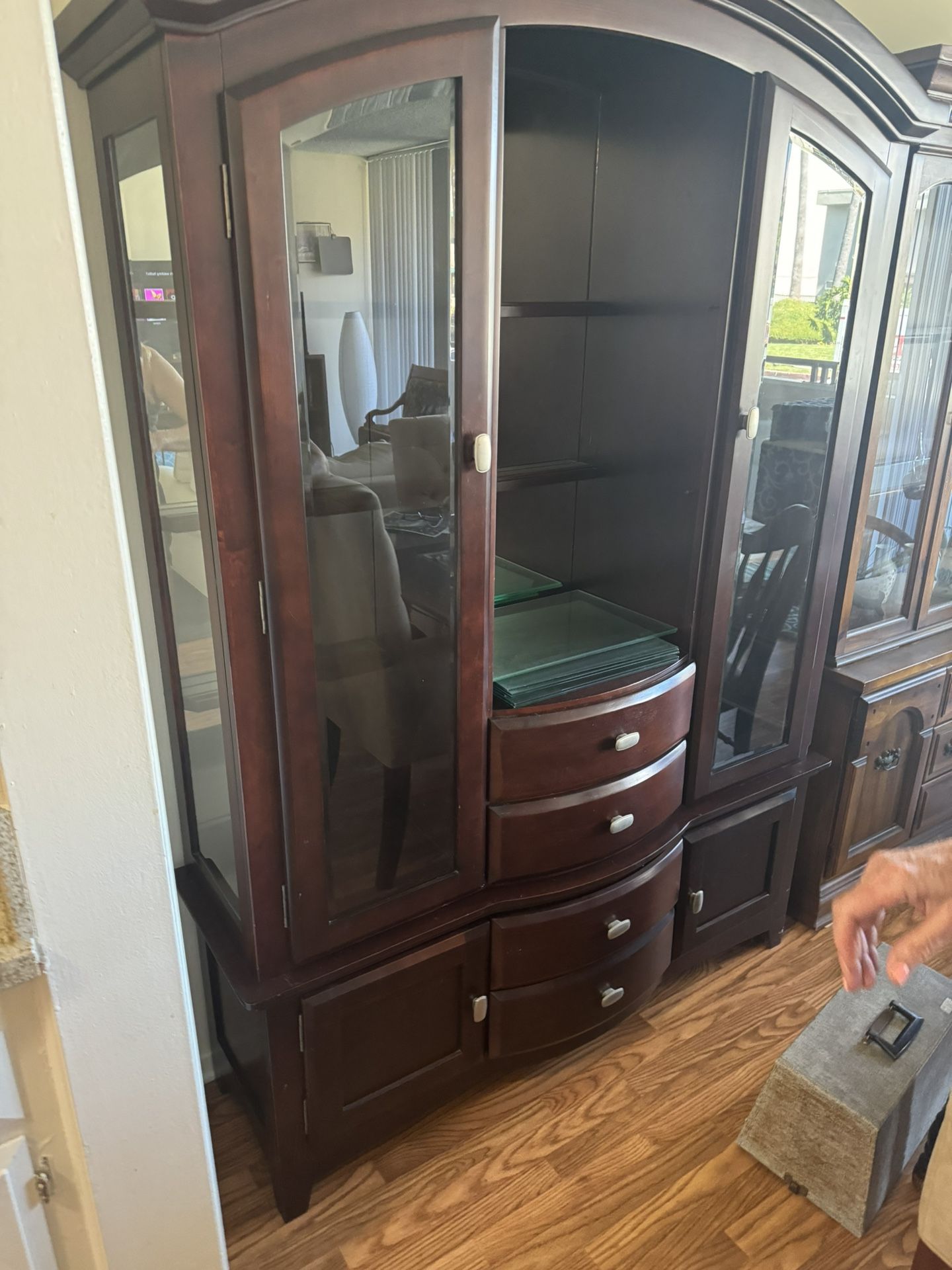 Ashley Furniture Cherry China Armoire (MUST GO NOW!!!)