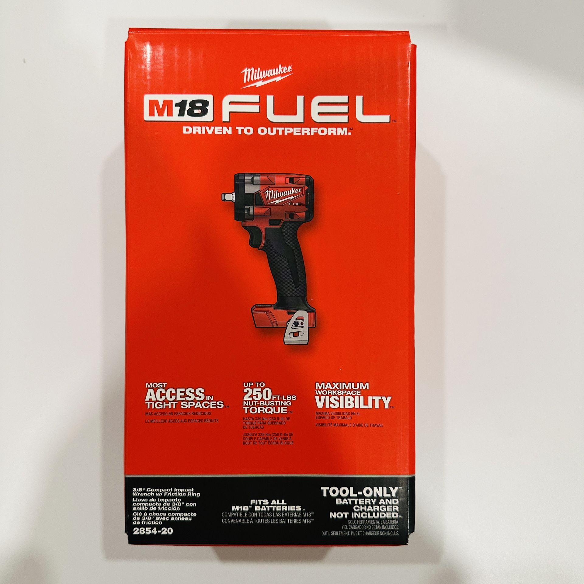 BRAND NEW - MILWAUKEE - M18 FUEL GEN-3 18V Lithium-Ion Brushless Cordless 3/8 in. Compact Impact Wrench with Friction Ring (Tool-Only)