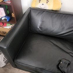 Black Leather Couch.