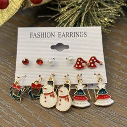 Set Of 6 Earrings New