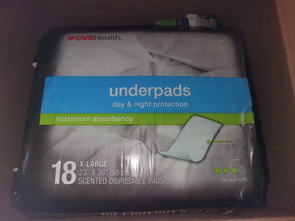 2Pks 18 CVS Scented Underpads 30x36